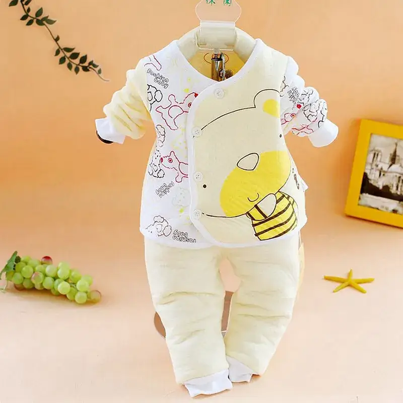 Baby Fleece Warm Set Newborn Cardigan Spring Autumn - Image 3