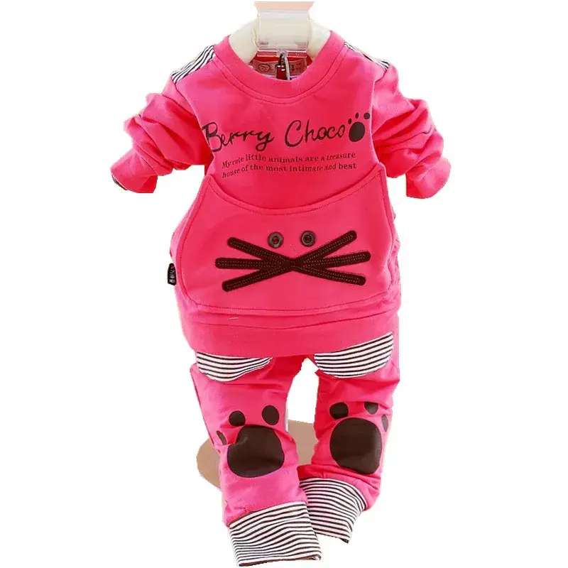 Cute Baby Pajamas Pink Blue Cartoon Kids Wear - Image 8