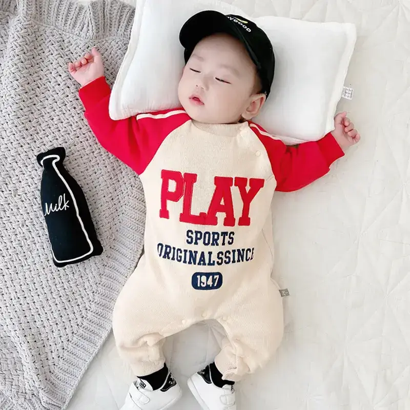 Baby Play Suit Red White Newborn Outerwear