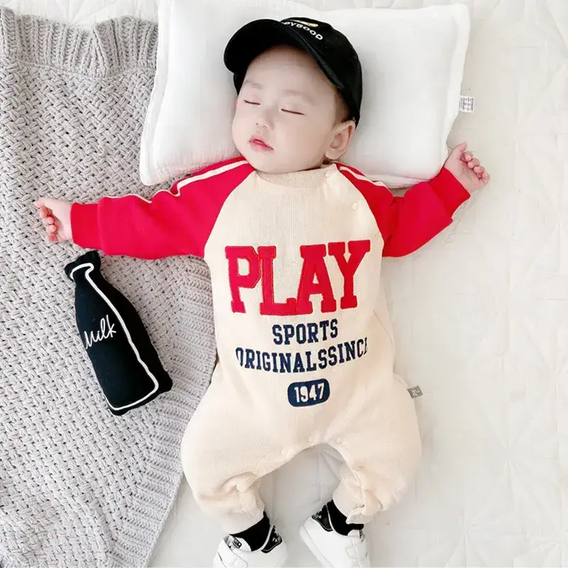 Baby Play Suit Red White Newborn Outerwear