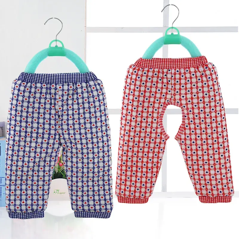 Newborn Warm Cotton Pants Plus Plus Velvet Inner Wear - Image 4