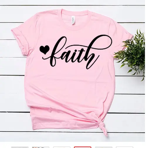 Black Faith Graphic T-Shirt for Men Women