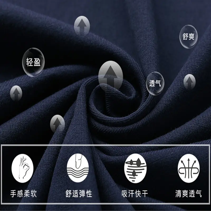Men's Navy V-Neck Long Sleeve T-Shirt