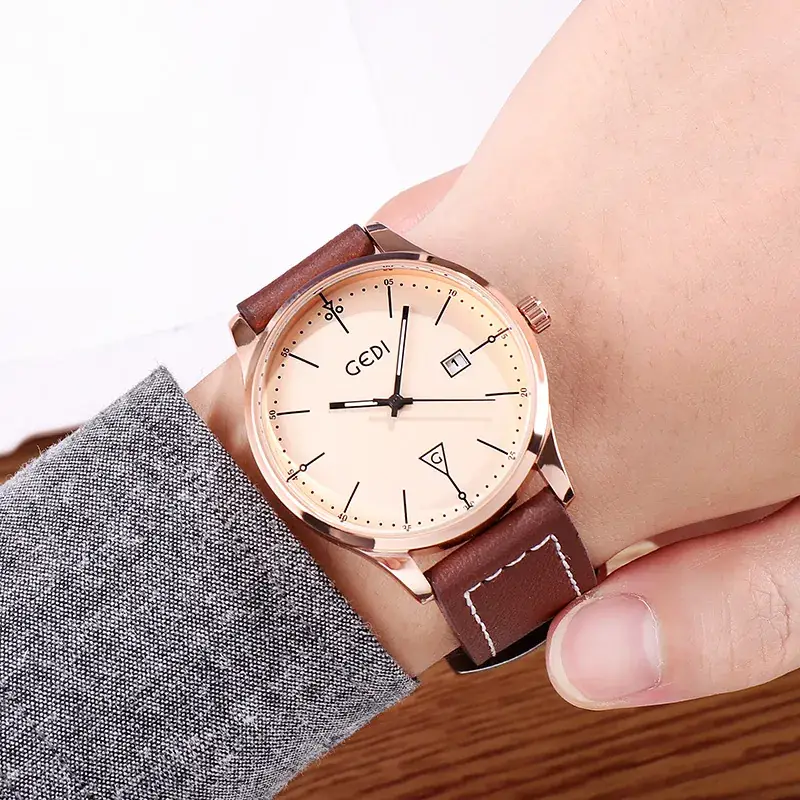 GEDI Women's Rose Gold Watch Black Strap - Image 8