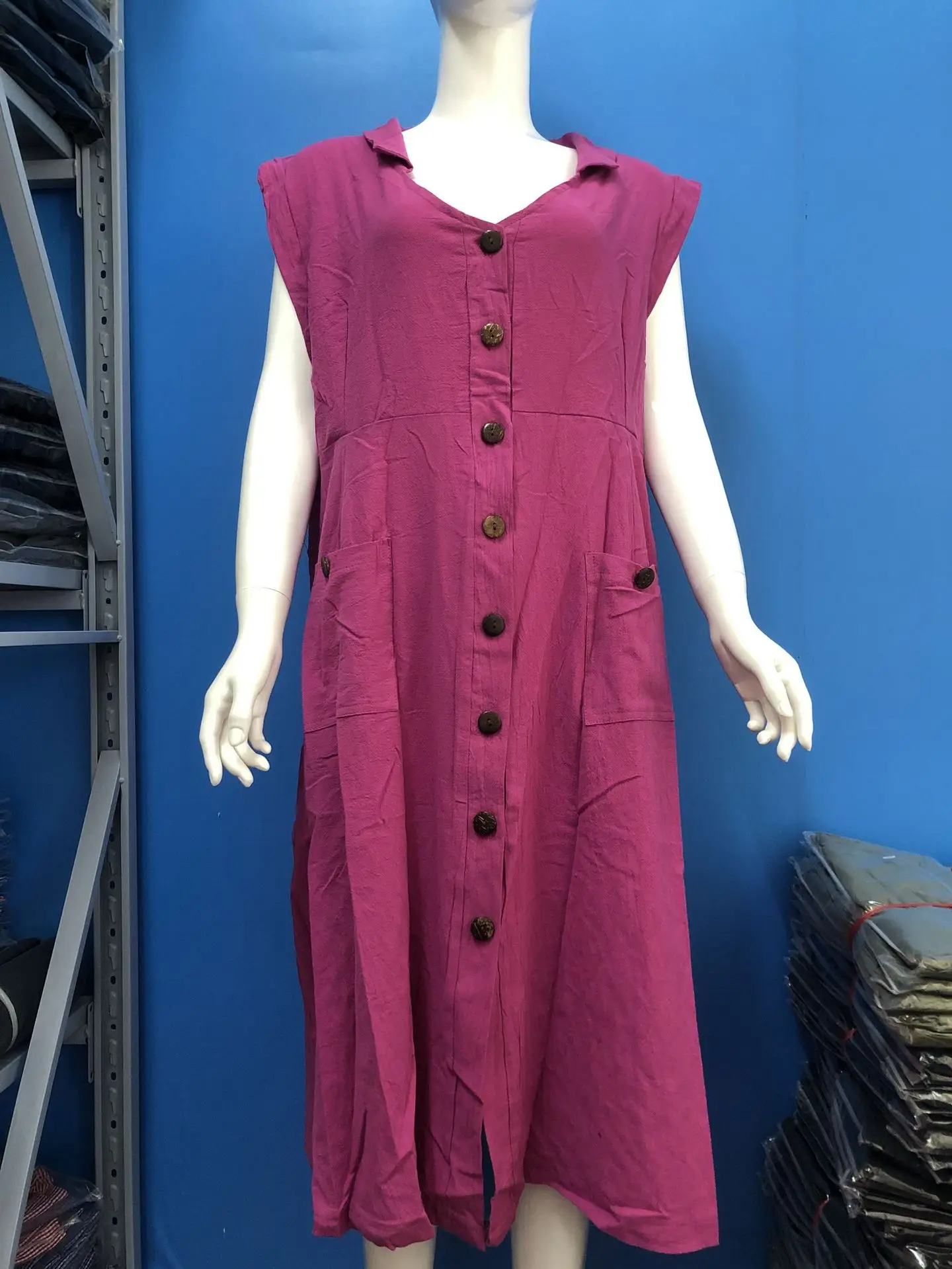 2023 V-Neck Sleeveless Dress Large Multi Color - Image 4