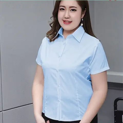 Plus Size Korean Style Black Shirt for Women - Image 3