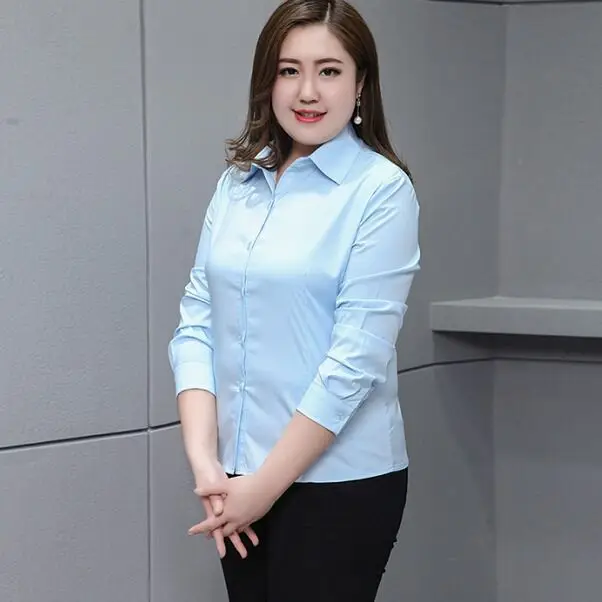 Plus Size Korean Style Black Shirt for Women - Image 7