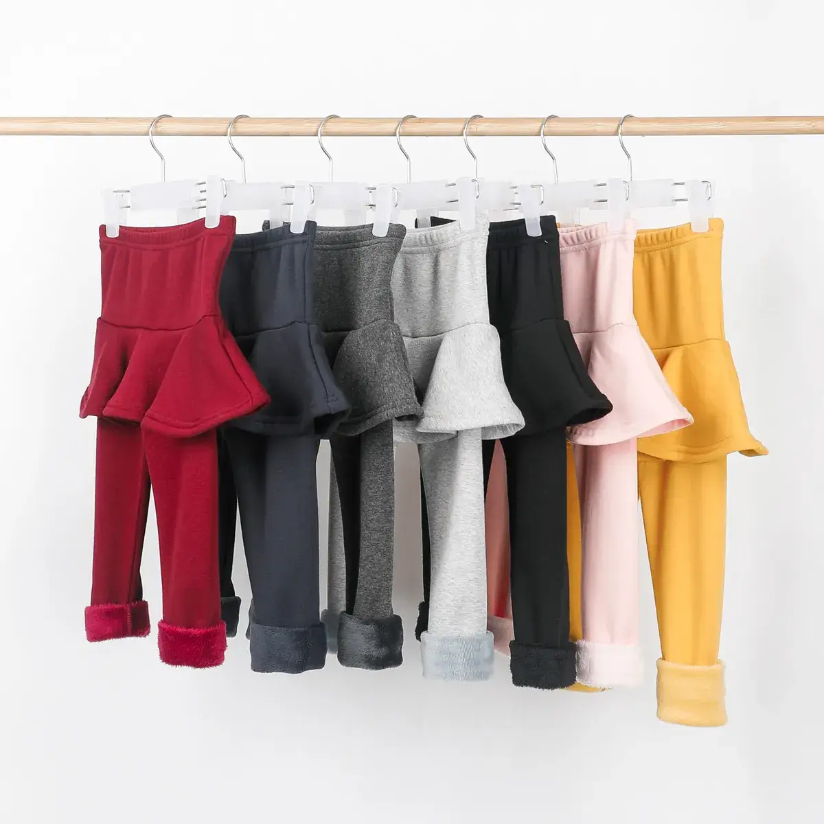 Girls' Fleece Lined Black Leggings Spring Summer 2022 - Image 15
