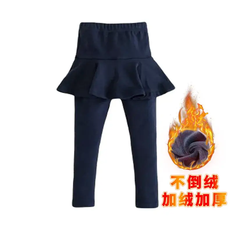 Girls' Fleece Lined Black Leggings Spring Summer 2022 - Image 11