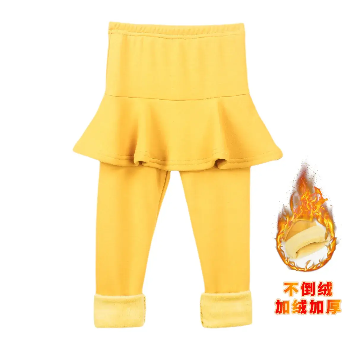 Girls' Fleece Lined Black Leggings Spring Summer 2022 - Image 13