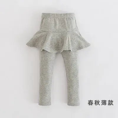 Girls' Fleece Lined Black Leggings Spring Summer 2022 - Image 2