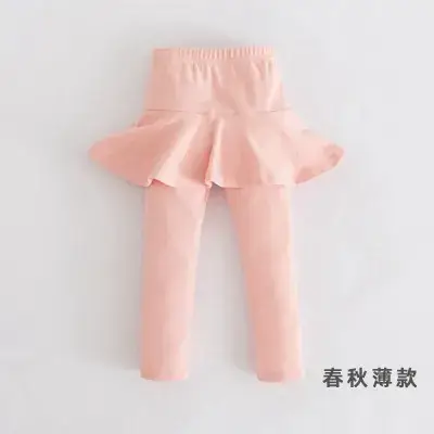 Girls' Fleece Lined Black Leggings Spring Summer 2022 - Image 4