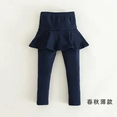 Girls' Fleece Lined Black Leggings Spring Summer 2022 - Image 5