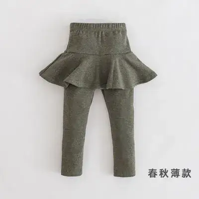 Girls' Fleece Lined Black Leggings Spring Summer 2022 - Image 6