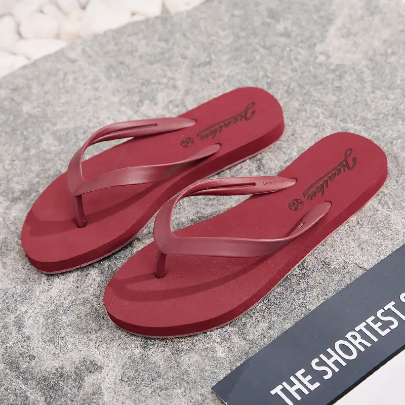 2024 Pink Korean Style Flip Flops for Women