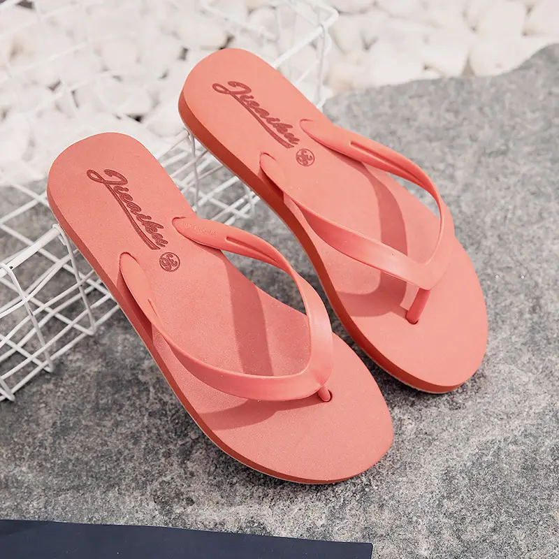 2024 Pink Korean Style Flip Flops for Women