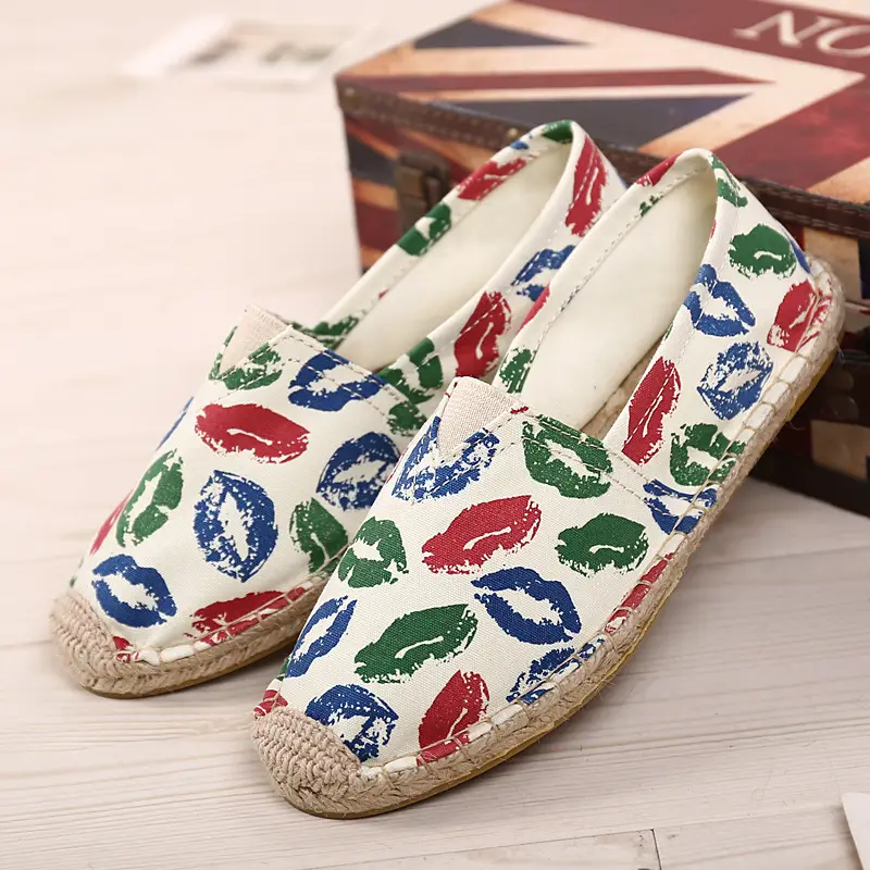 Factory Summer Linen Shoes Men's Handmade Straw Linen Bottom Fisherman Shoes Lazy Slip-on Canvas Shoes Support One Piece Hair
