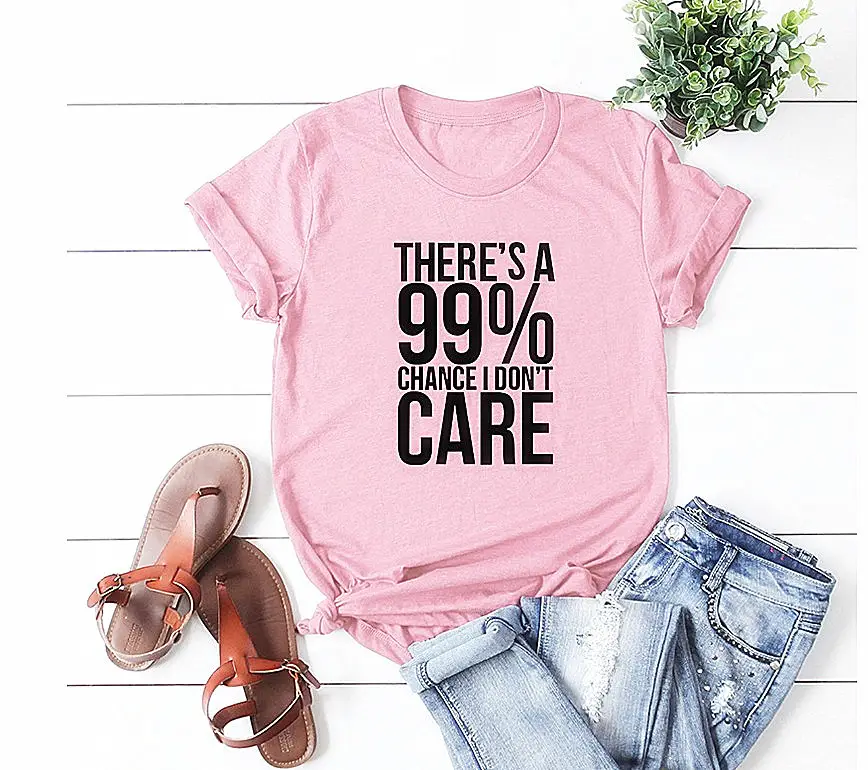 99% Chance Men Women Europe USA T-Shirt Grey - Image 3