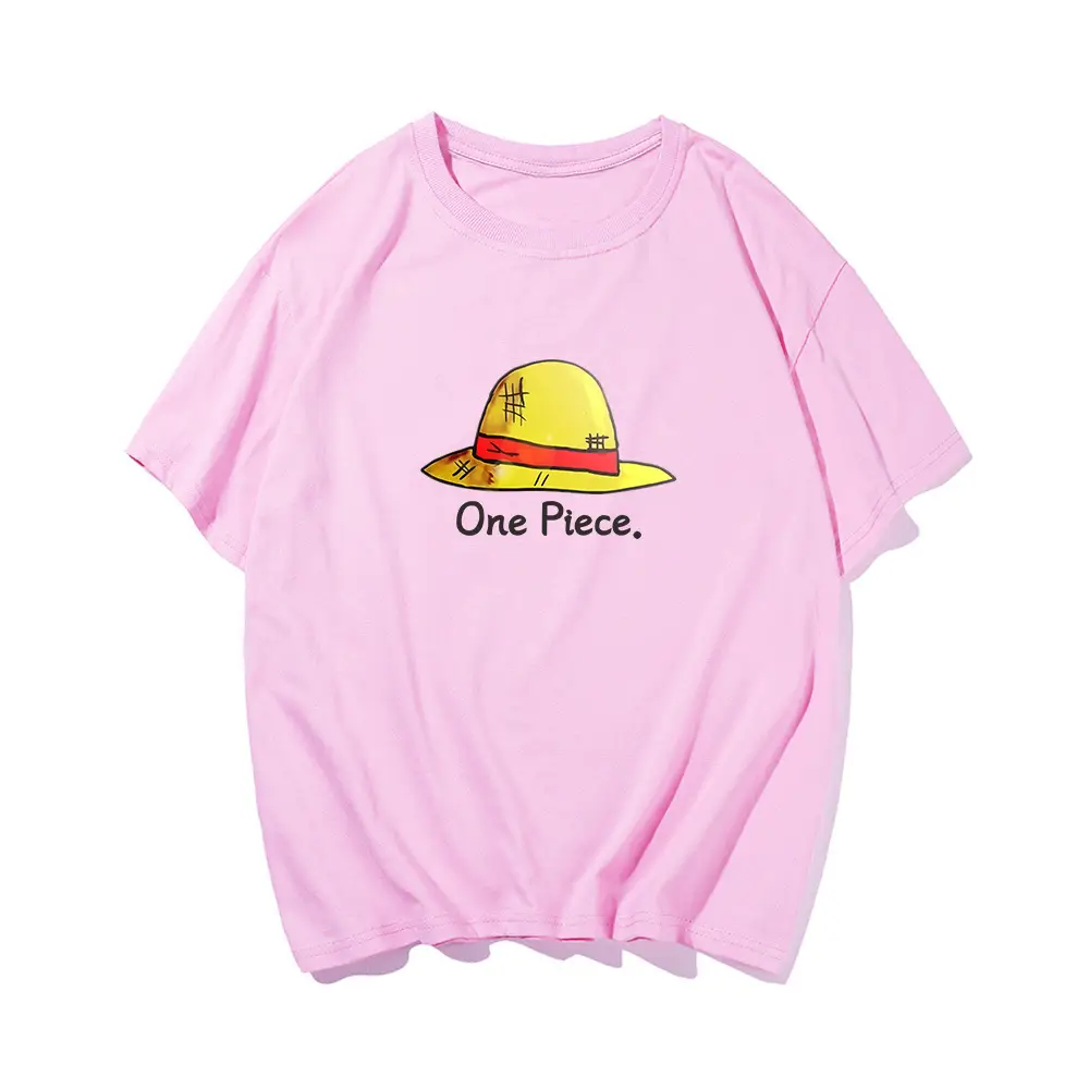 Men's Blue One Piece T-Shirt with Straw Hat Design