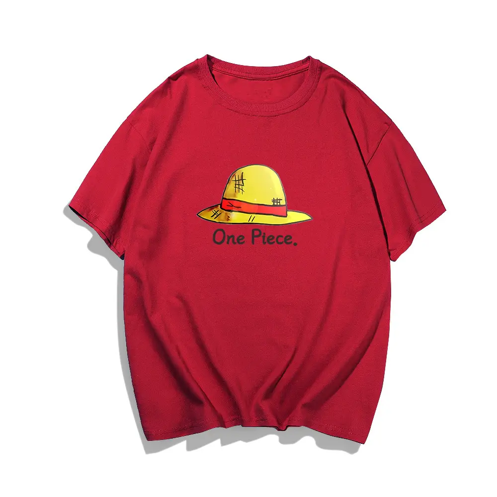 Men's Blue One Piece T-Shirt with Straw Hat Design