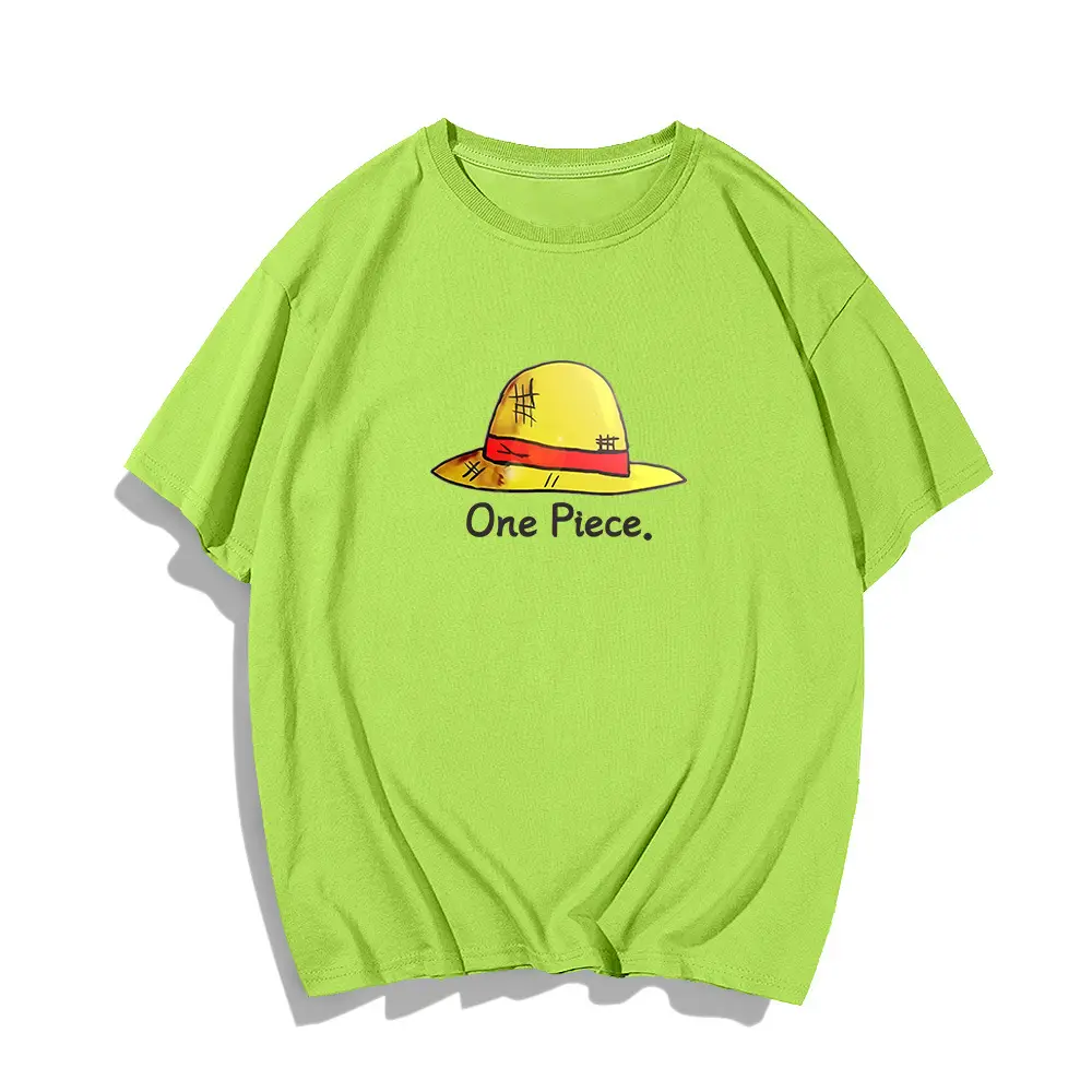 Men's Blue One Piece T-Shirt with Straw Hat Design