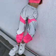 Women's Pink Lapel Shirt with White Jeans Set — feature 19