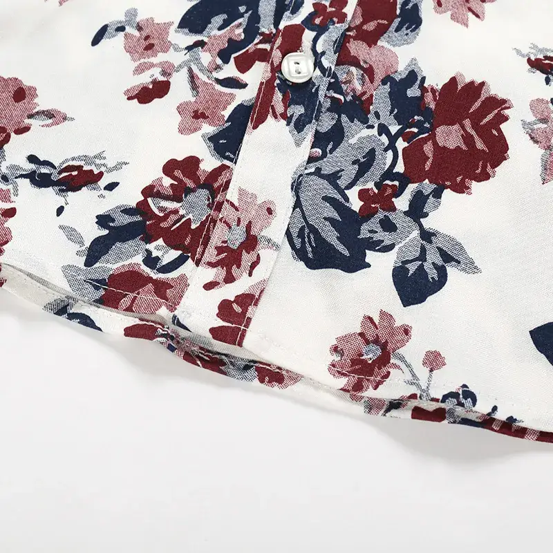 2024 Floral Print Kids Shirt Set Medium Size - Image 4