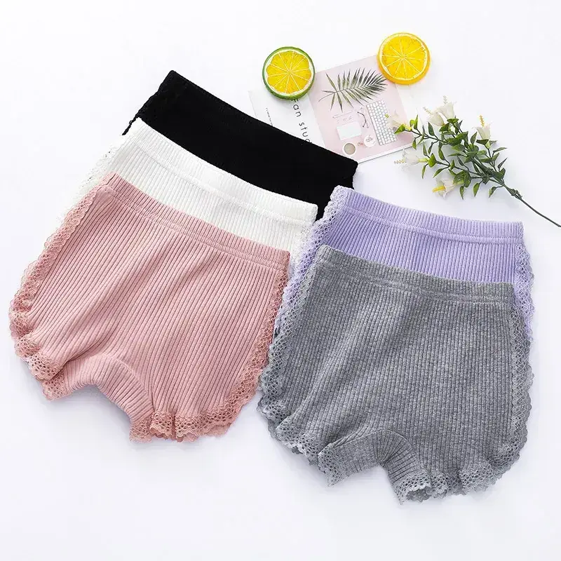 Girls' Anti-Scratch Cotton Shorts Multi Color - Image 8