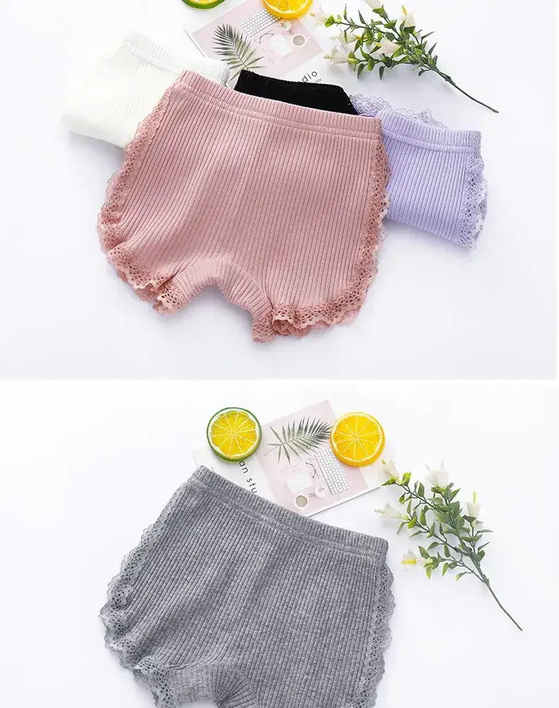 Girls' Anti-Scratch Cotton Shorts Multi Color — feature 10