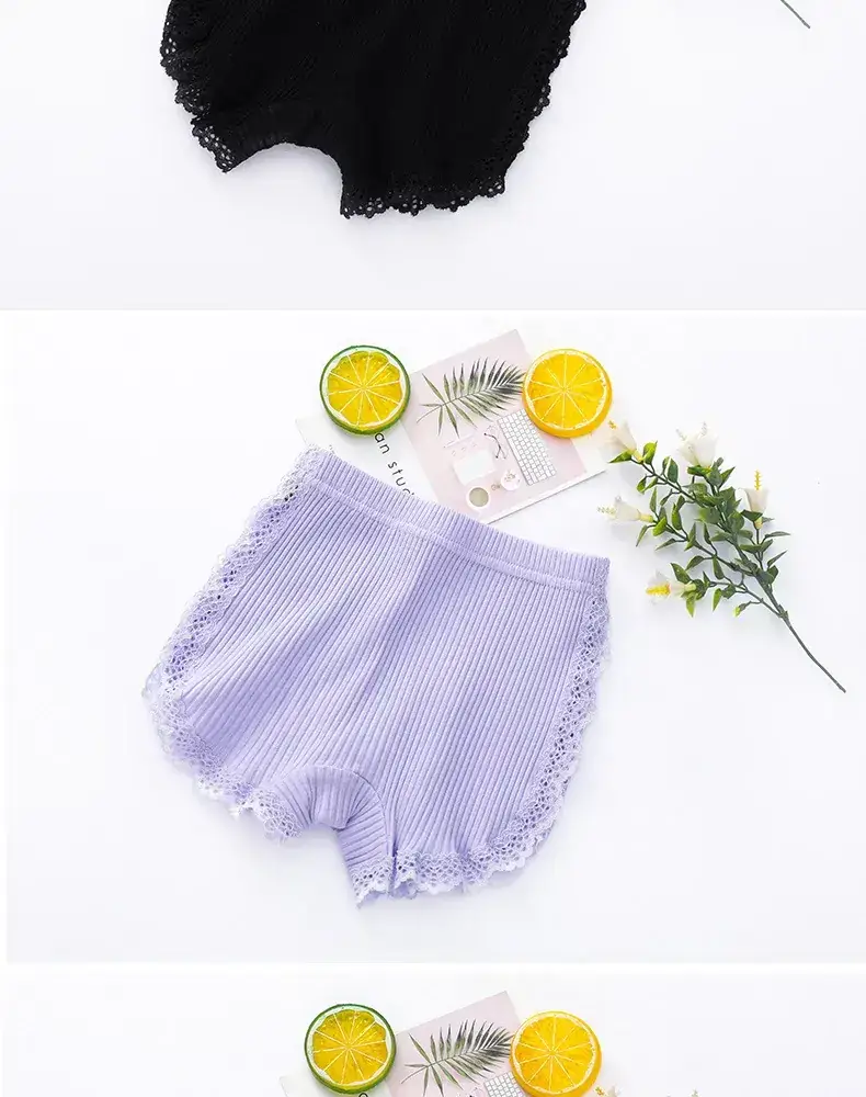 Girls' Anti-Scratch Cotton Shorts Multi Color — feature 12