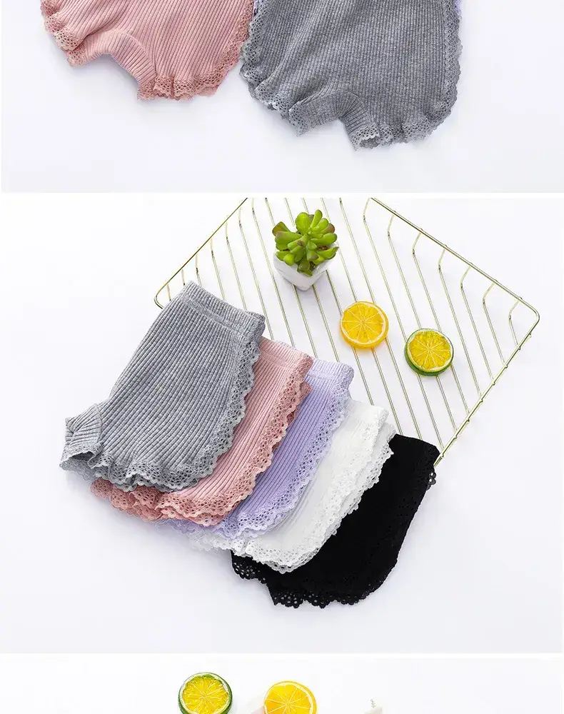 Girls' Anti-Scratch Cotton Shorts Multi Color — feature 9