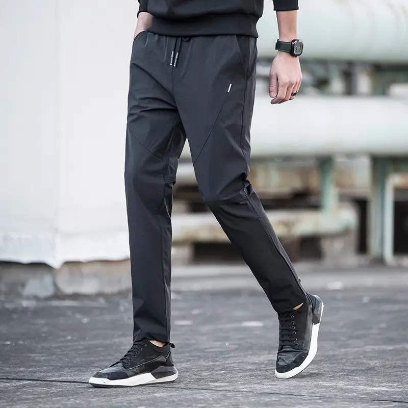 Men's Slim Fit Sports Pants Black 2019 Spring Summer - Image 5