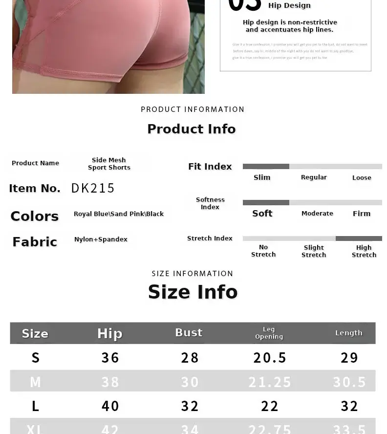 2025 High Waist Butt Yoga Shorts Blue Stretch Fitness — feature 7