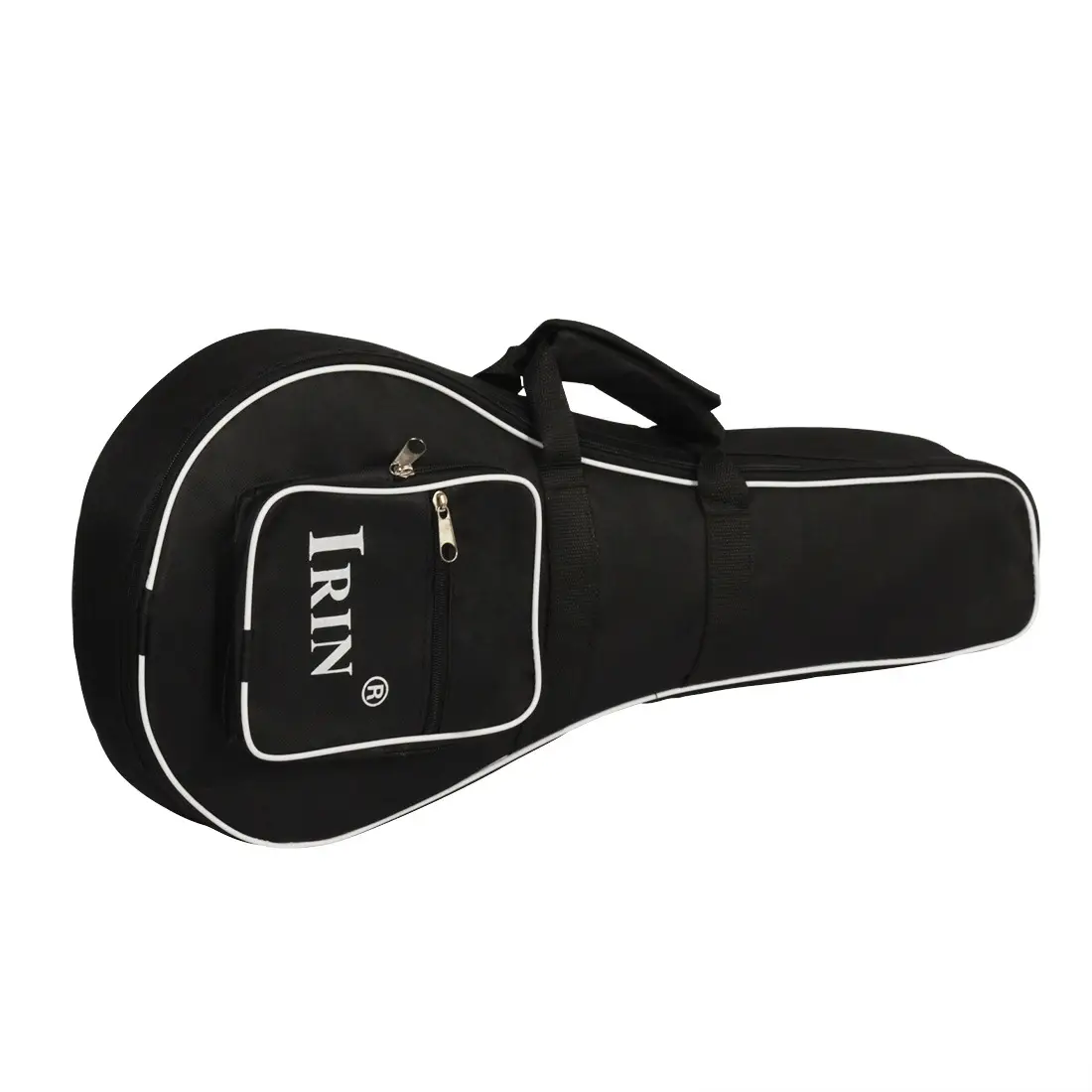 Black Oxford Mandolin Bag with White Trim - Image 4