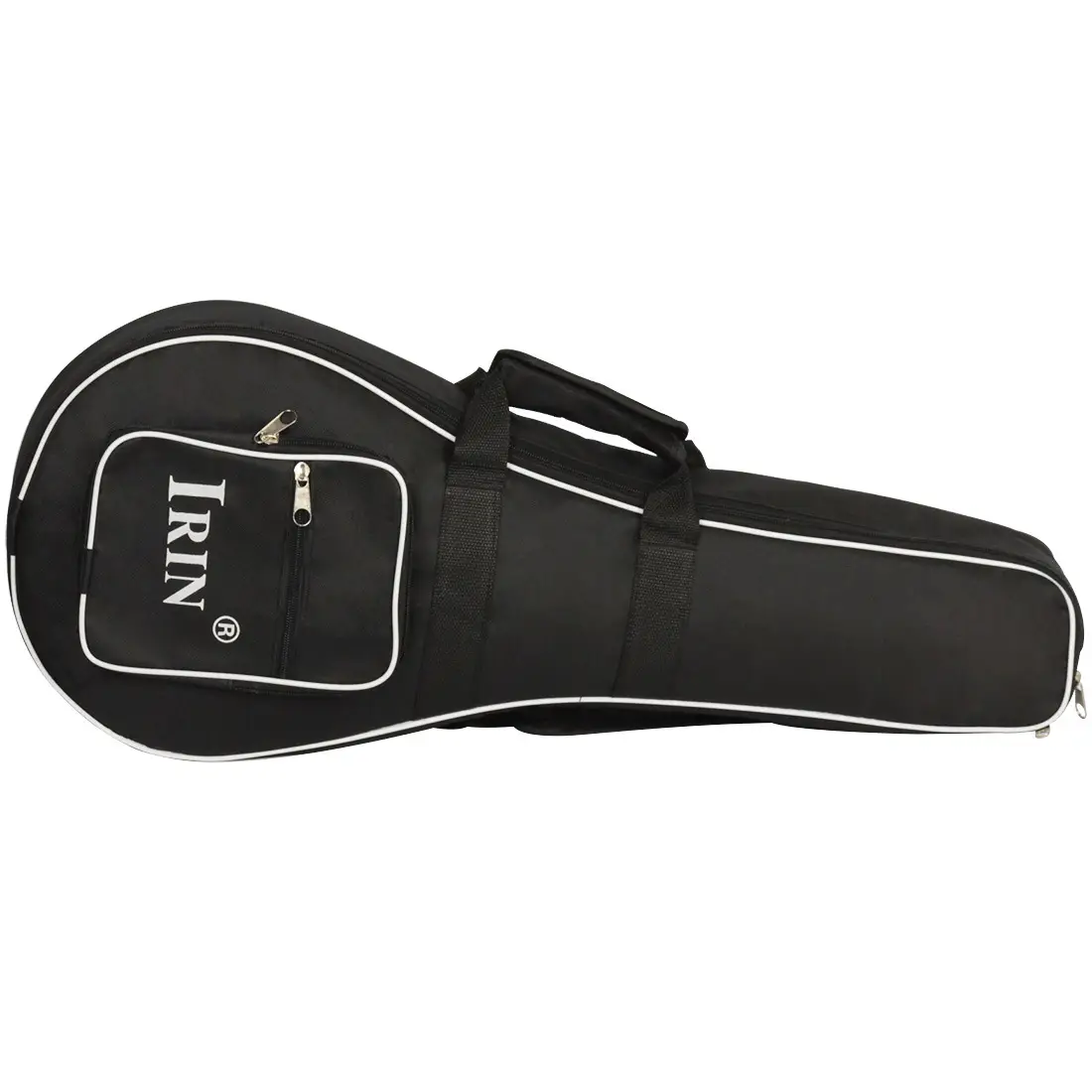 Black Oxford Mandolin Bag with White Trim — feature 10