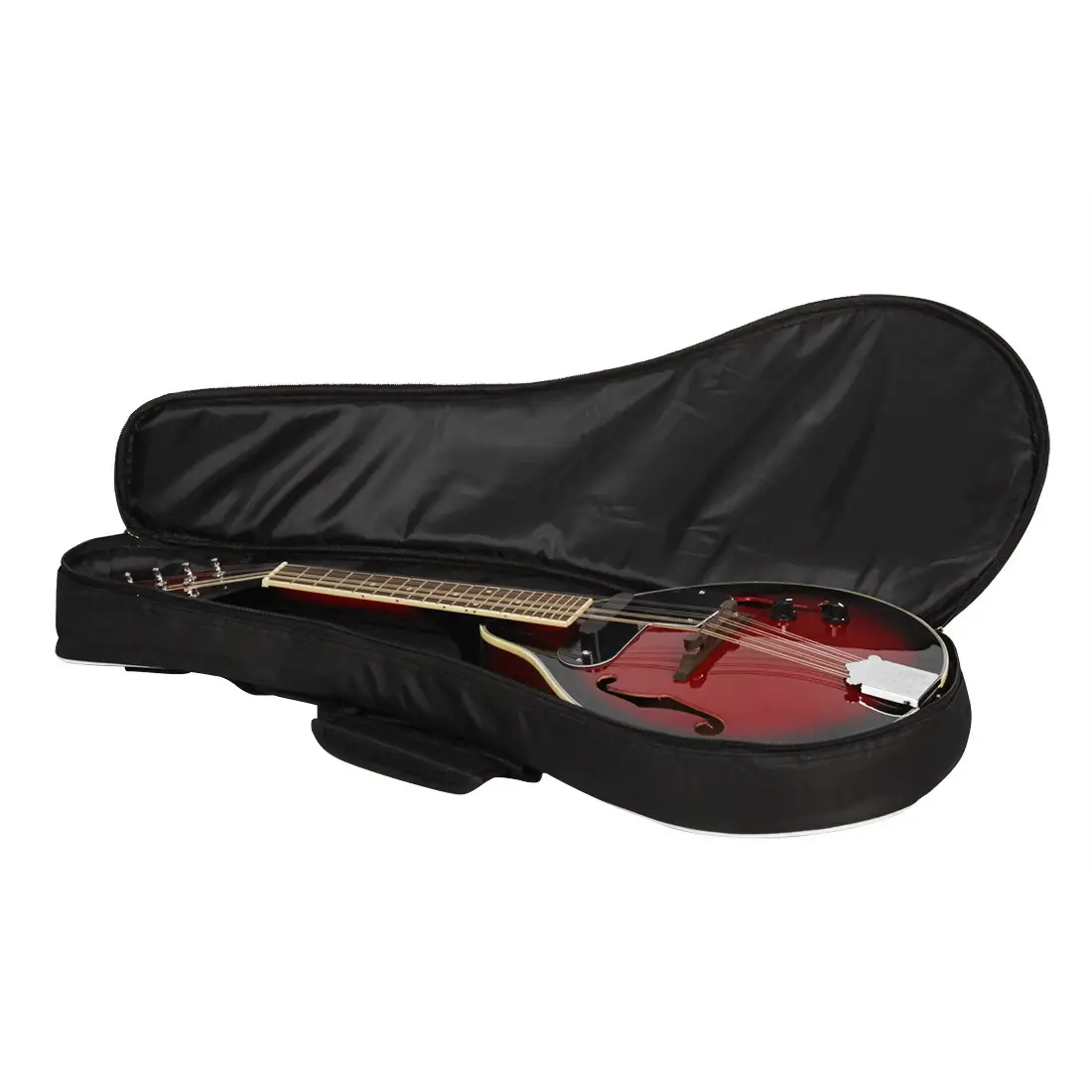 Black Oxford Mandolin Bag with White Trim — feature 11