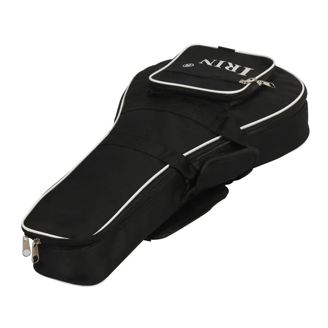 Black Oxford Mandolin Bag with White Trim — feature 8