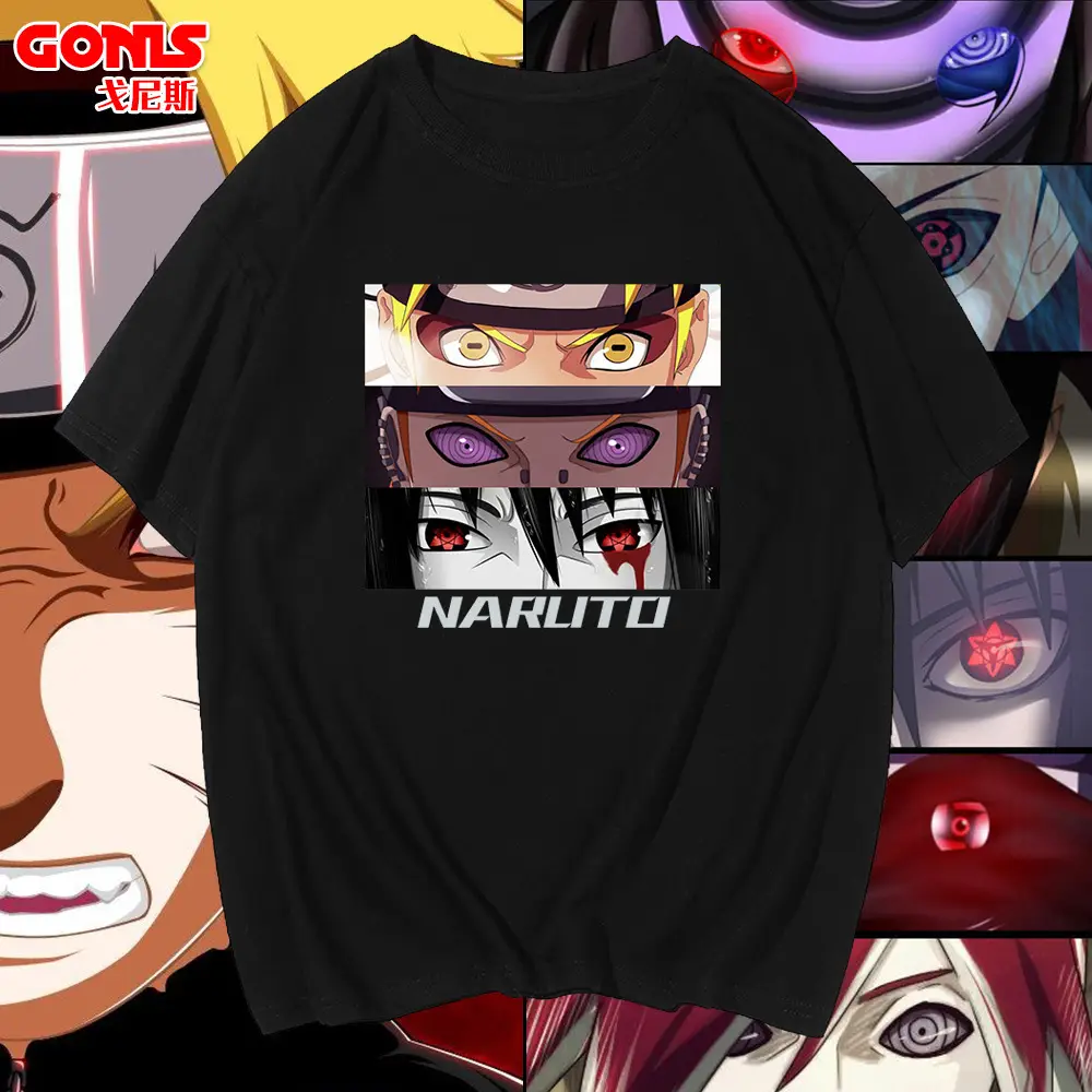 Men White Naruto Graphic T-Shirt Spring Summer - Image 11