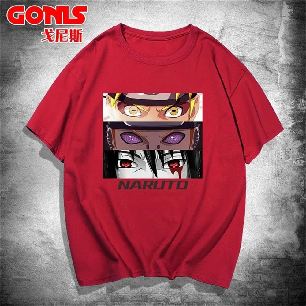 Men White Naruto Graphic T-Shirt Spring Summer - Image 4