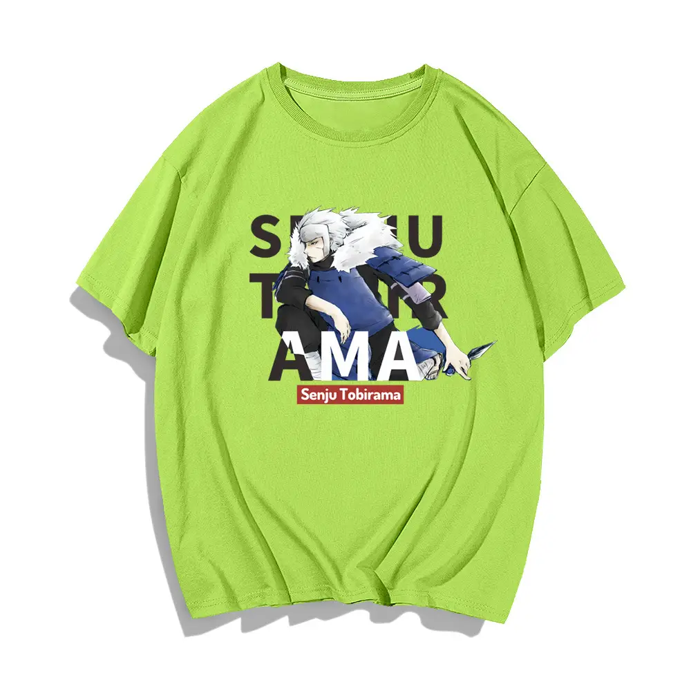 Naruto Print Men Light Blue T-Shirt - Image 5
