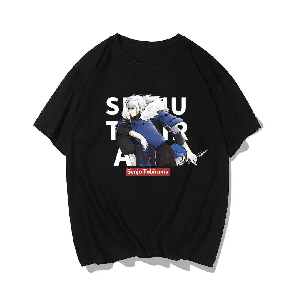 Naruto Print Men Light Blue T-Shirt - Image 9