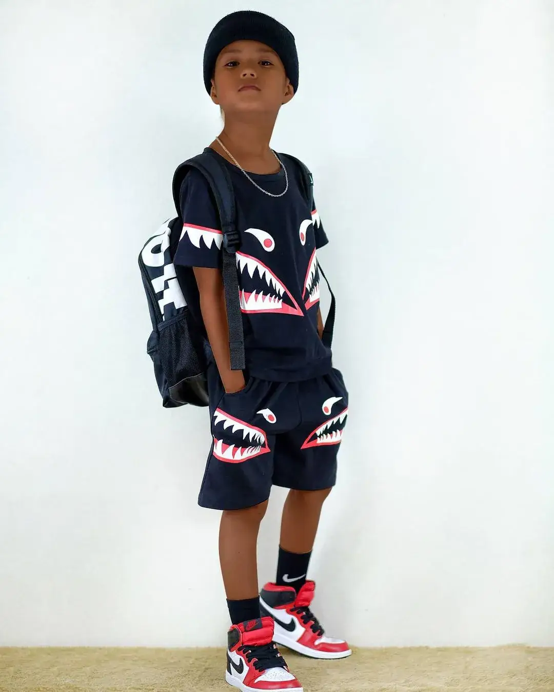 2024 Black White Red Hip Hop Kids 2Pc Set - Image 4