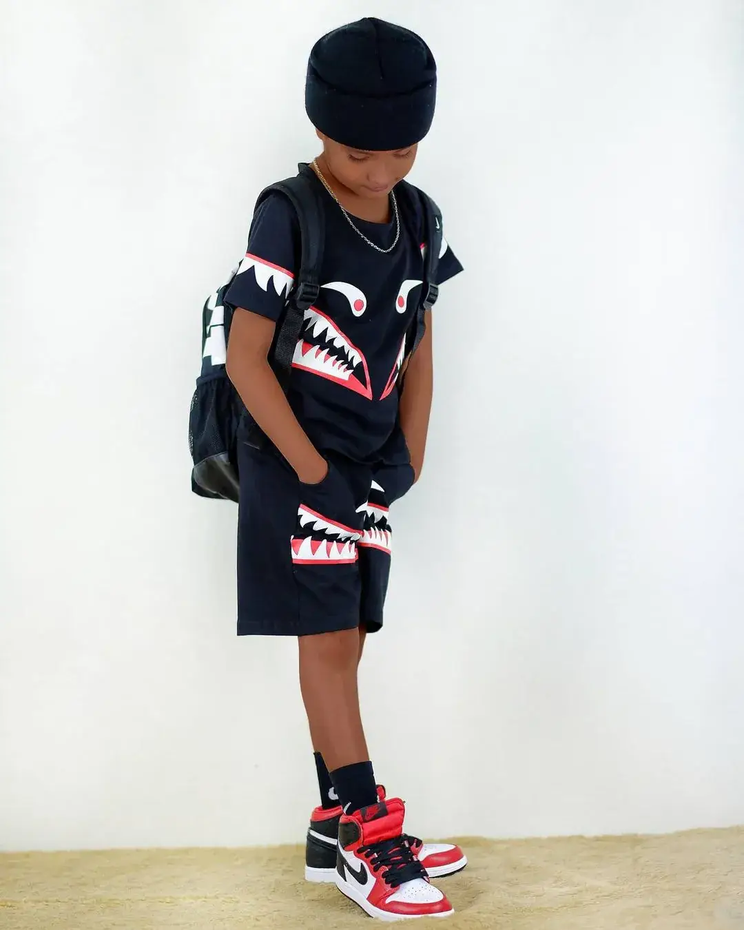 2024 Black White Red Hip Hop Kids 2Pc Set - Image 5