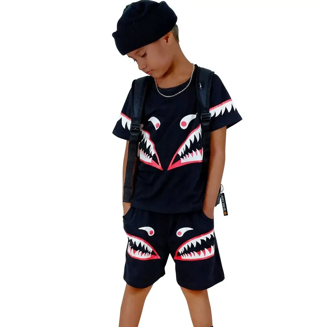 2024 Black White Red Hip Hop Kids 2Pc Set - Image 6
