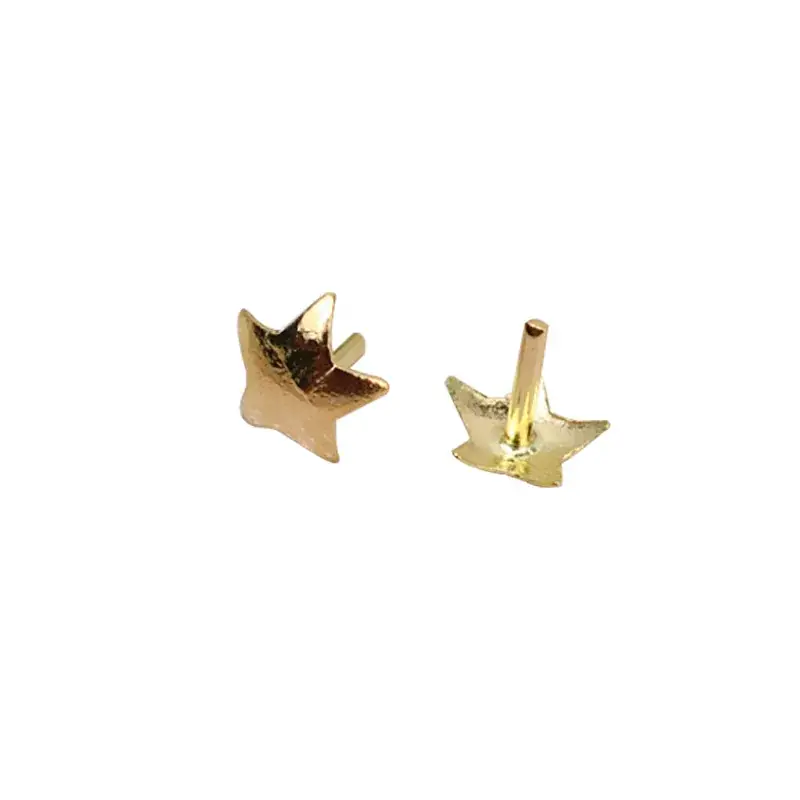 Five Pointed Star Gold Plated Plug Pin - Image 5