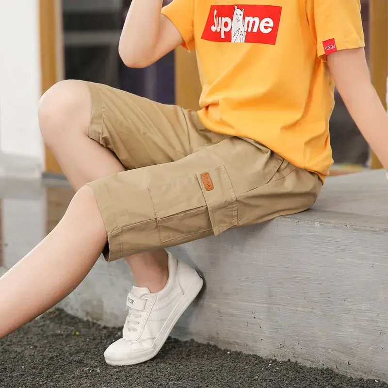 Kids Shorts Olive Green Medium Large Summer Wear - Image 7