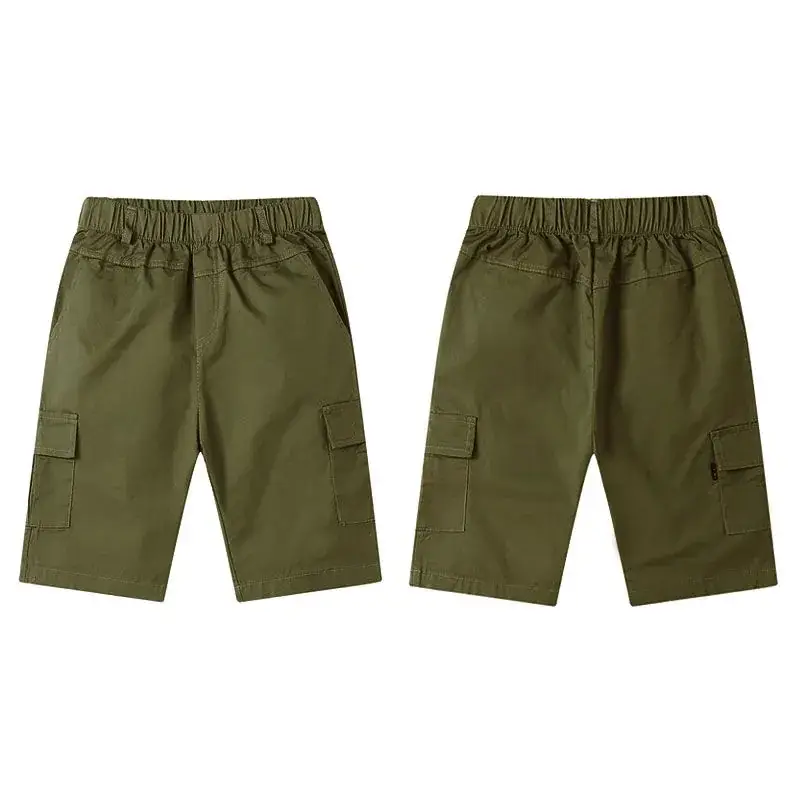 Kids Shorts Olive Green Medium Large Summer Wear - Image 4