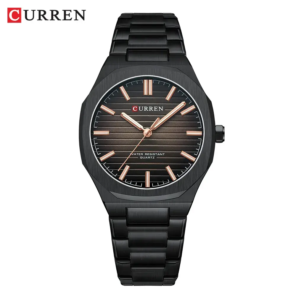 CURREN Men's Steel Band Quartz Watch Blue Dial