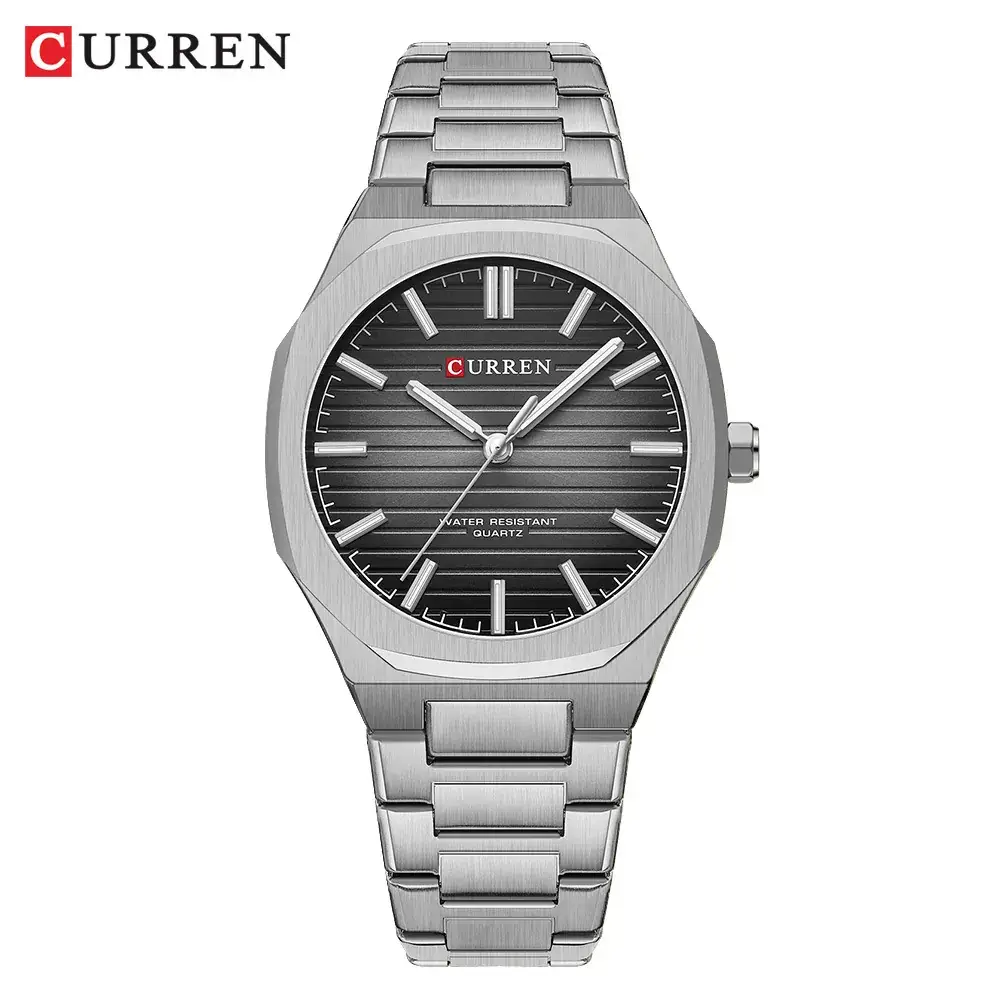 CURREN Men's Steel Band Quartz Watch Blue Dial