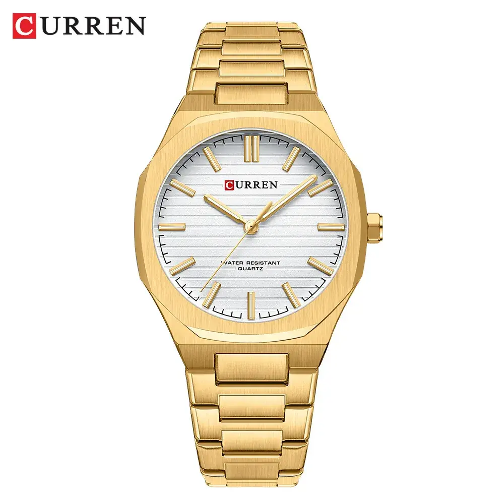 CURREN Men's Steel Band Quartz Watch Blue Dial